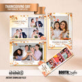 Thanksgiving Dinner Party Photo Booth Template Bundle | Watercolor Maple Leaves & Pumpkins | Multiple Layouts, Editable Photobooth Templates, Instant Download