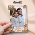 Boho Wedding Photo Booth Template | Single Photo Portrait Layout | Dried Palm &amp; Floral Design, Editable Photoshop Template, Instant Download