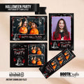 Halloween Party Photo Booth Template Bundle | Spooky Gothic Design with Bloody Handprints | Multiple Layouts, Editable Photobooth Templates, Instant Download