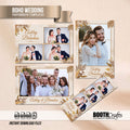 Boho Wedding Photo Booth Template Bundle | Dried Palm & Floral Design | All 4 Layouts, Editable Photoshop Templates, Instant Download