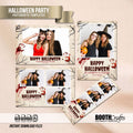 Vintage Parchment Halloween Photo Booth Template Bundle | Bloody Handprints & Bare Tree Silhouette Design | All 4 Layouts, Editable Photoshop Templates, Instant Download
