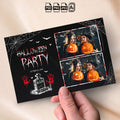 Halloween Party Photo Booth Template | 2-Photo Collage Layout | Spooky Gothic Design, Editable Photoshop Template