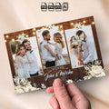 Rustic Wedding Photo Booth Collage Template | 3-Photo Landscape Layout | Editable Photoshop Template, Instant Download