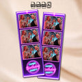 Neon Birthday Photo Booth Template | 3-Photo Strip Layout | Editable Photoshop Template, Instant Download