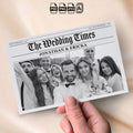 Newspaper Wedding Photo Booth Template | "The Wedding Times" 4x6 Single Photo Landscape Layout | Editable Photoshop Template, Instant Download