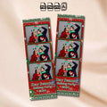 Ugly Sweater Holiday Party 2x6 photo strip template mockup with sweaters and snowmen