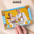 Oktoberfest Photo Booth Template | 4x6 Landscape Layout with Beer Mug Banner | Editable Photoshop Template, Instant Download